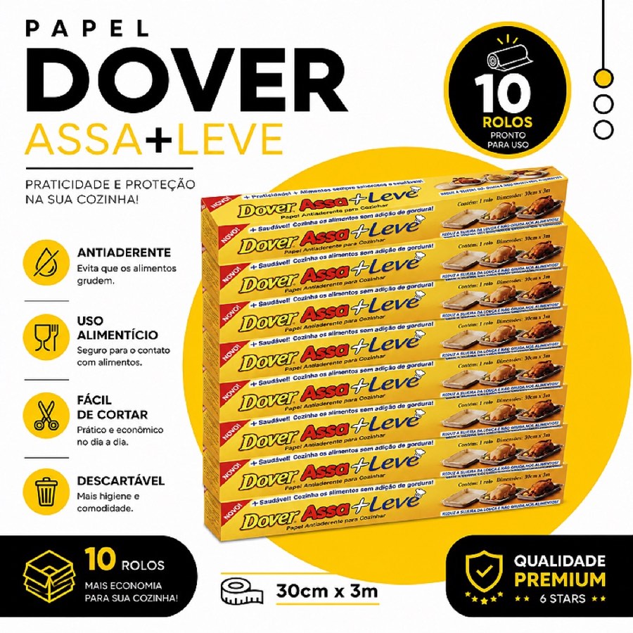 10 Rolos- Dover Assa+Leve