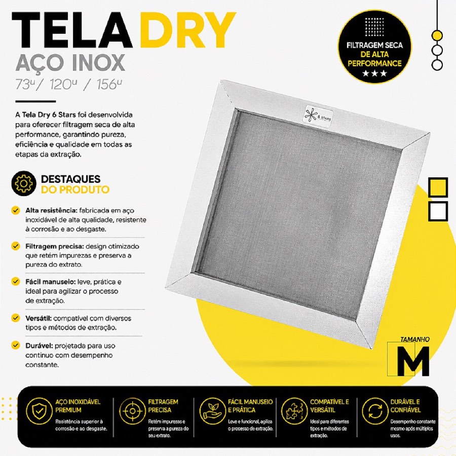 Tela Dry Aço Inox (Média)